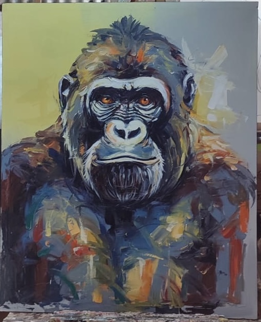 Gorilla Impressionistic Colorful