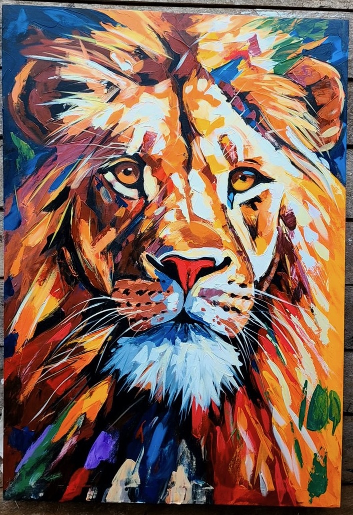 Lion Fiery Majesty Bold Expression