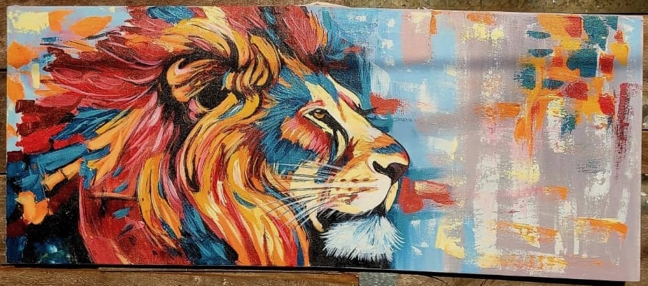 Lion Multicolor Flowing Mane Horizontal